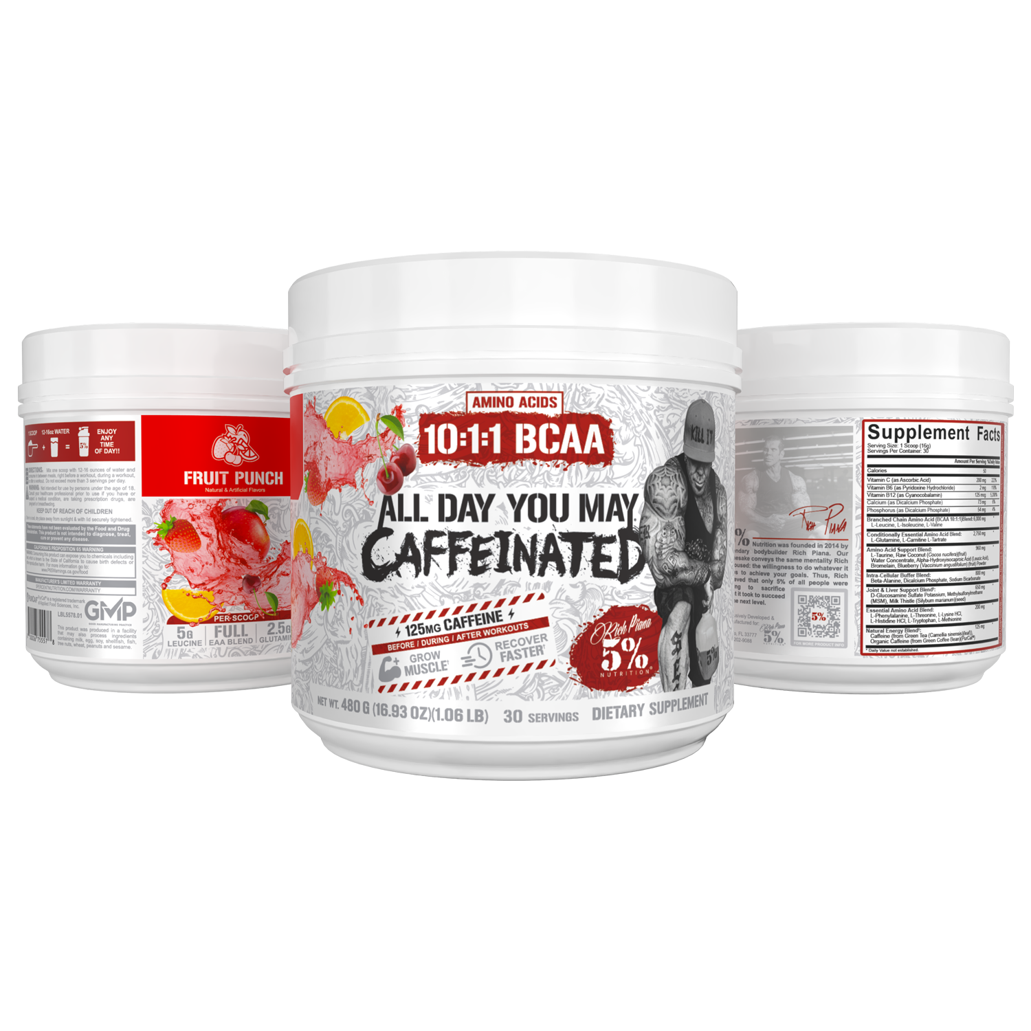 All Day You May Caffeinated BCAA Recovery Drink