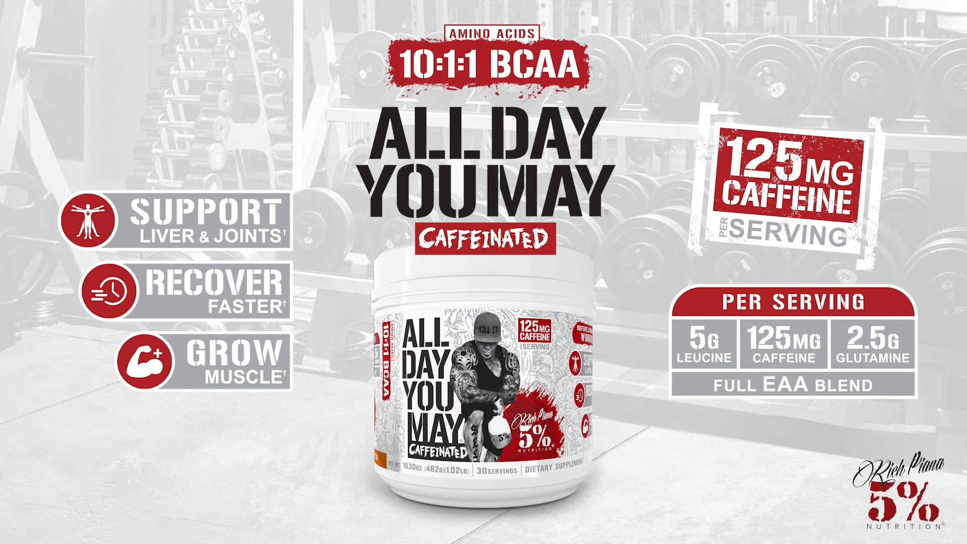 AllDayYouMay Caffeinated - 10:1:1 BCAA Product Explainer