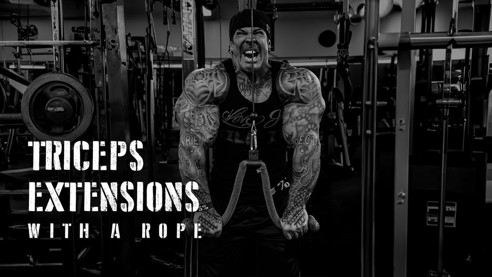 Treiceps Rope Triceps Extensions With A Rope - Rich's Favorite Triceps Exercise!