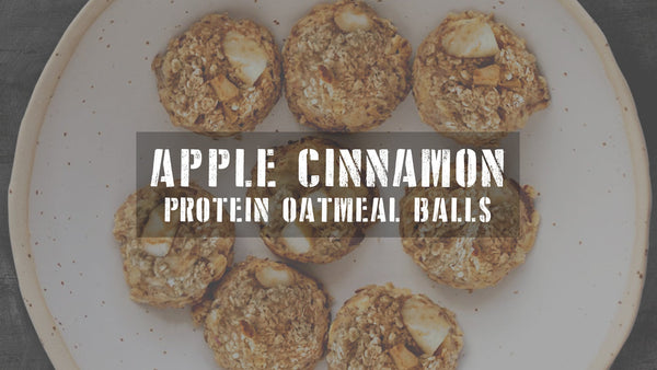 Real Carbs & Protein Apple Cinnamon Oatmeal Balls!