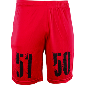 5150 Red Shorts with Black Lettering