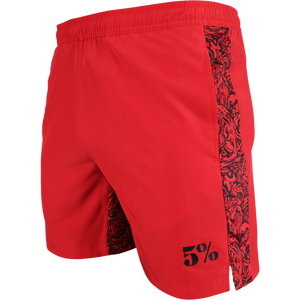 5% Red Lifting Shorts - 5% Nutrition