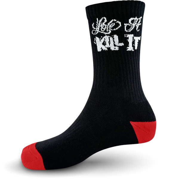 5% Black Crew Socks