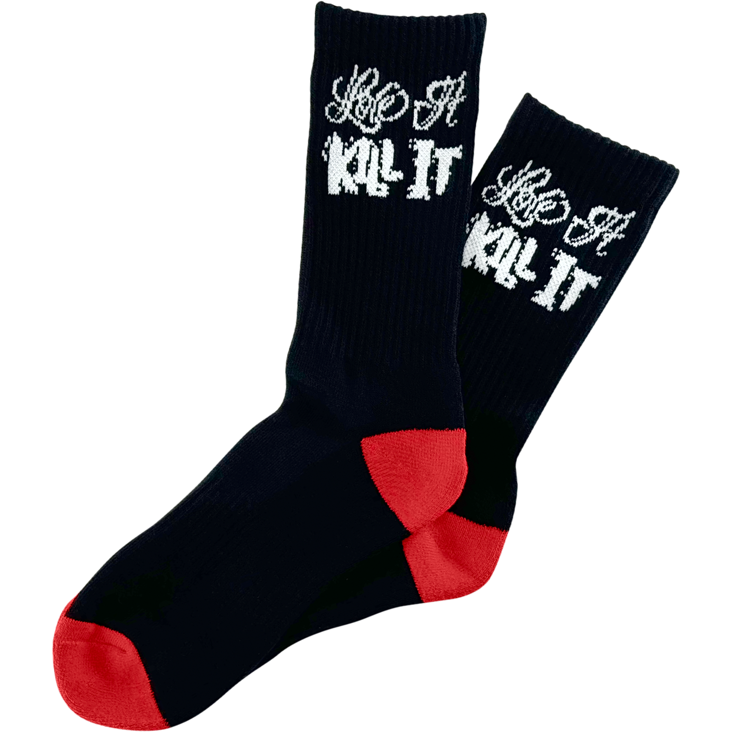 5% Black Crew Socks