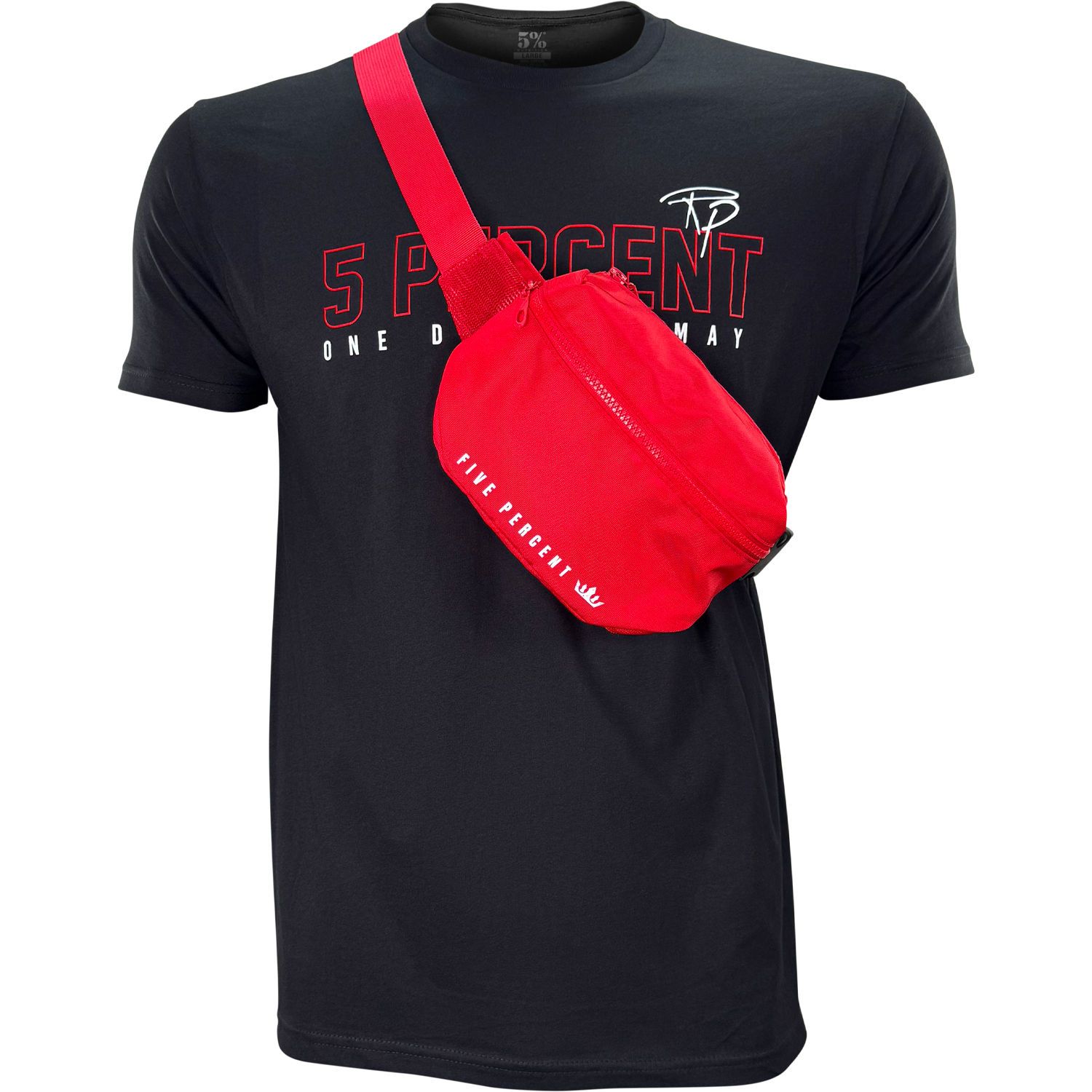 5% Red Crossbody Bag