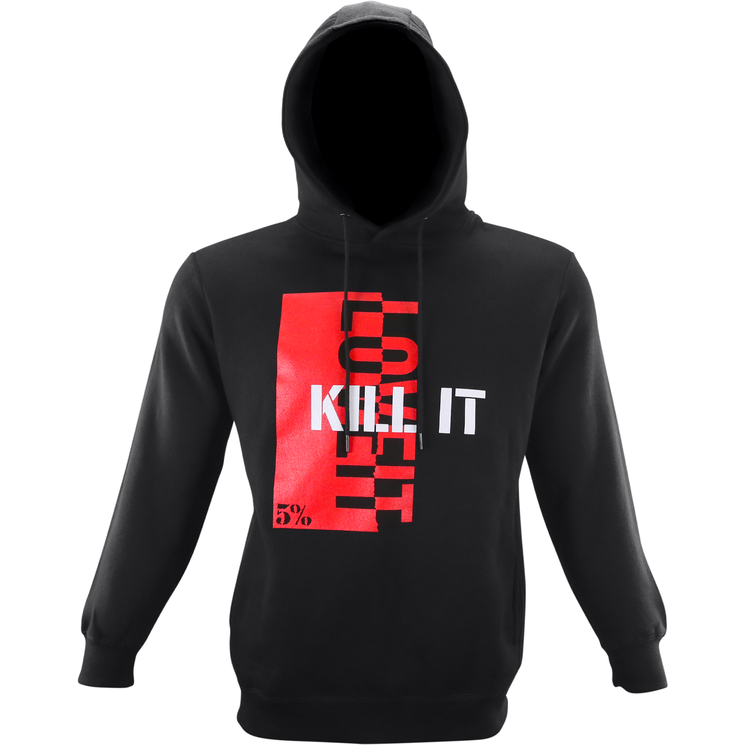 Love It, Kill It Block, Black Pullover Hoodie - 5% Nutrition