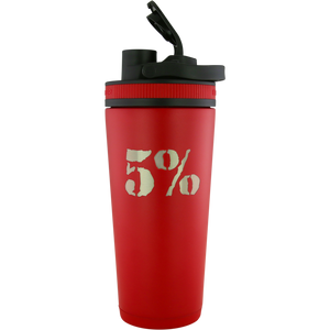 Red 26oz Vacuum-Insulated Ice Shaker Cup - 5% Nutrition