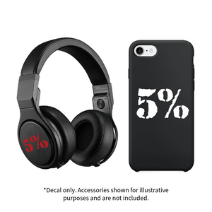 5% Brand Mini Vinyl Decal | 1-Inch (Red or White) - 5% Nutrition