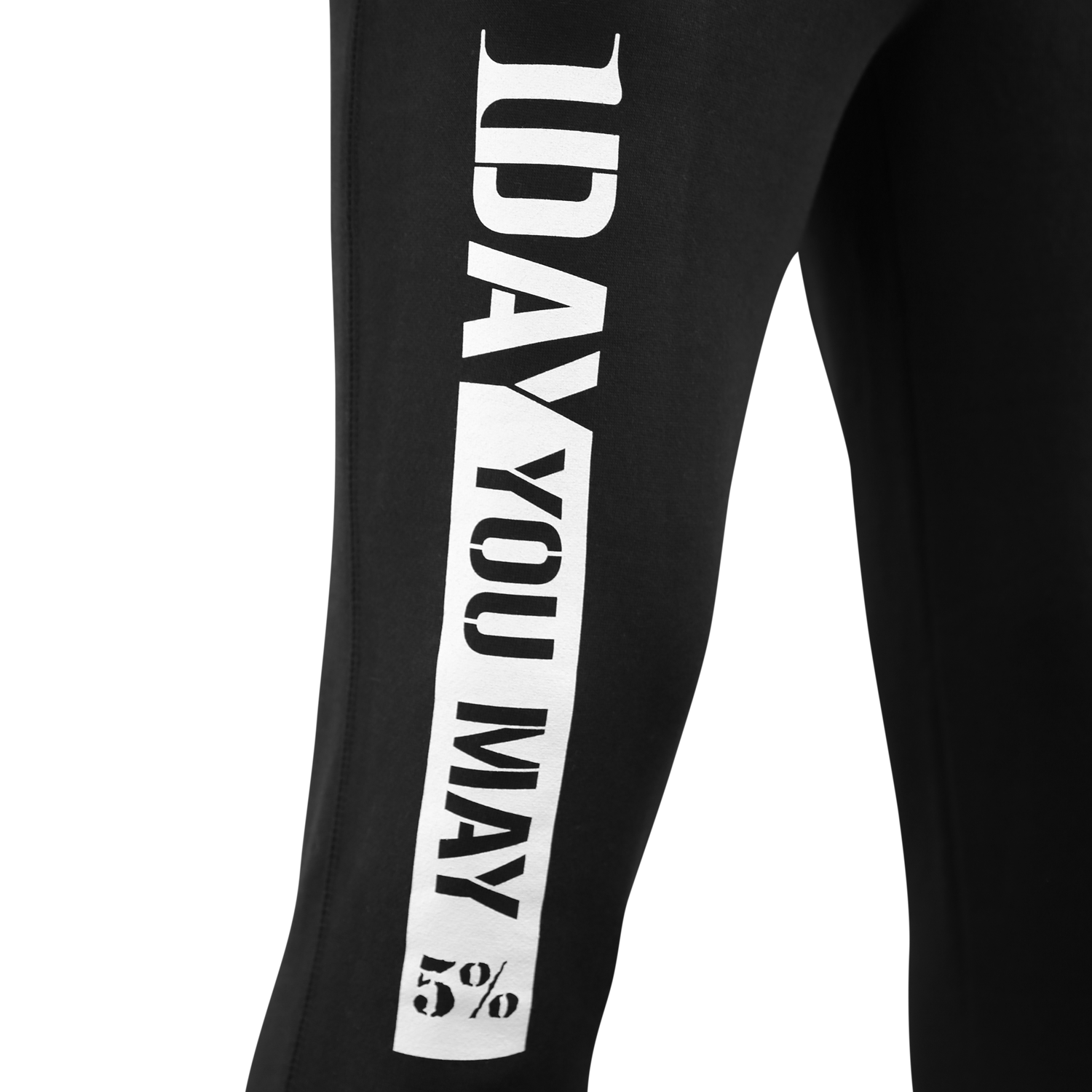 1DAYYOUMAY Black Joggers with White Lettering - 5% Nutrition