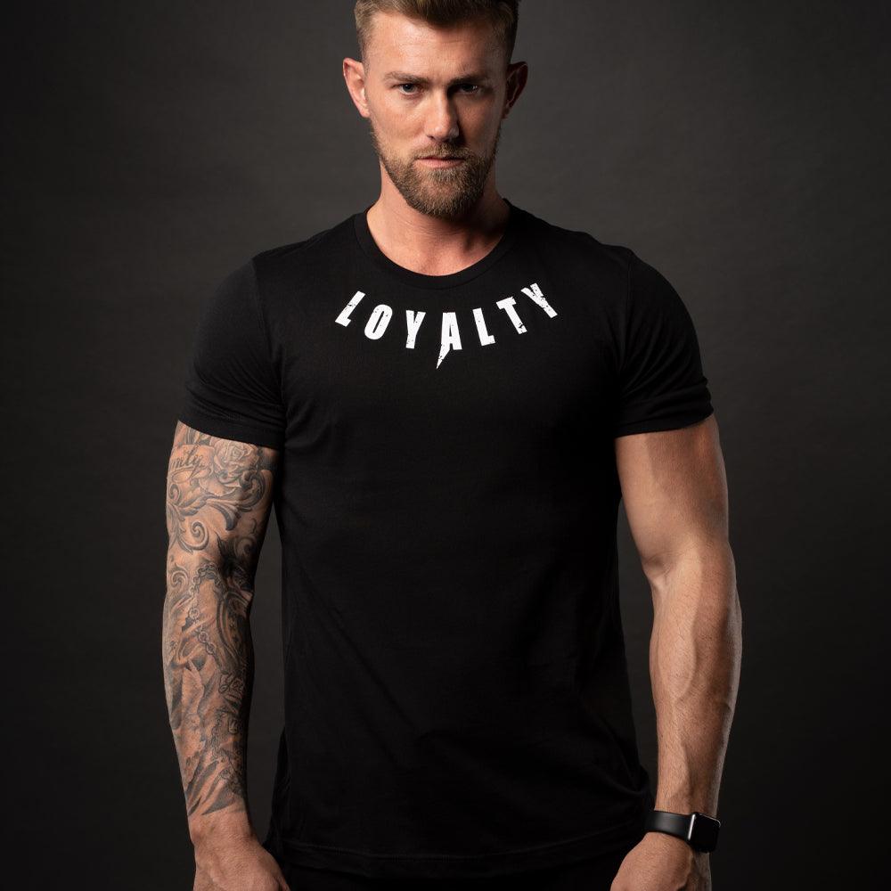 LOYALTY, Black T-Shirt with White Lettering - 5% Nutrition