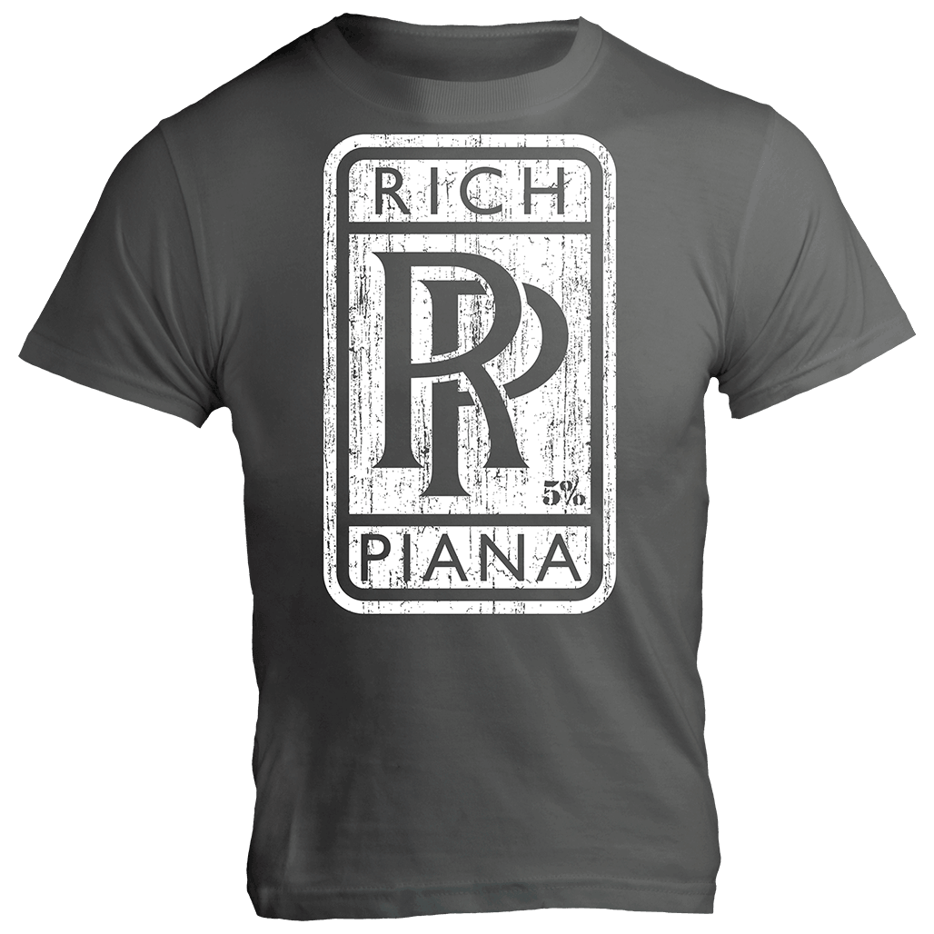 Rolls Rich, Gray T-Shirt with White Lettering - 5% Nutrition