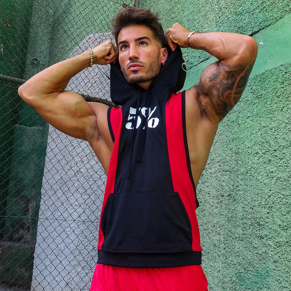 5% Black & Red Stringer Hoodie - 5% Nutrition