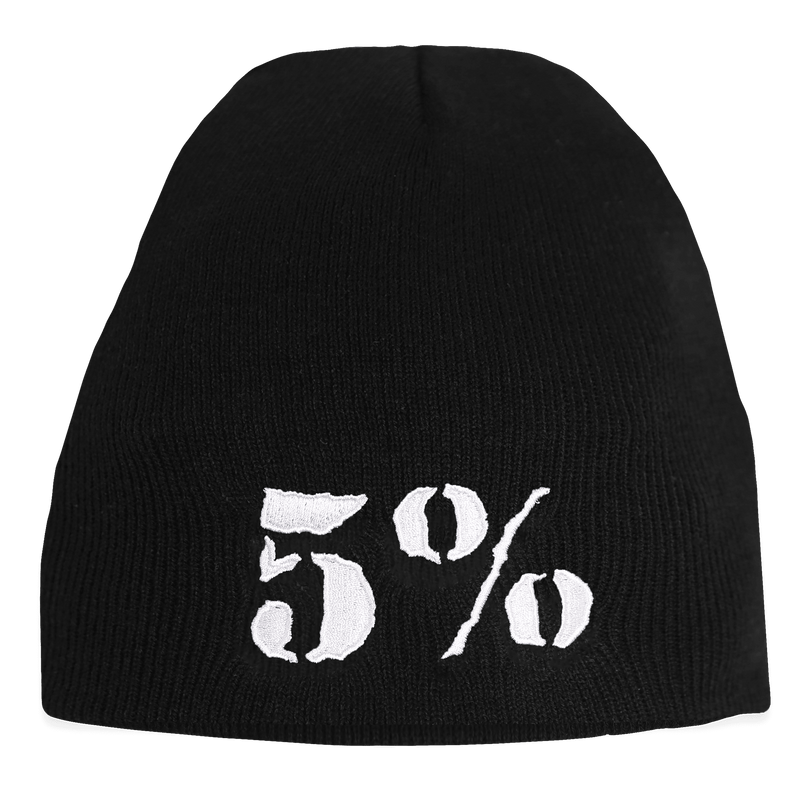 5% Black Beanie