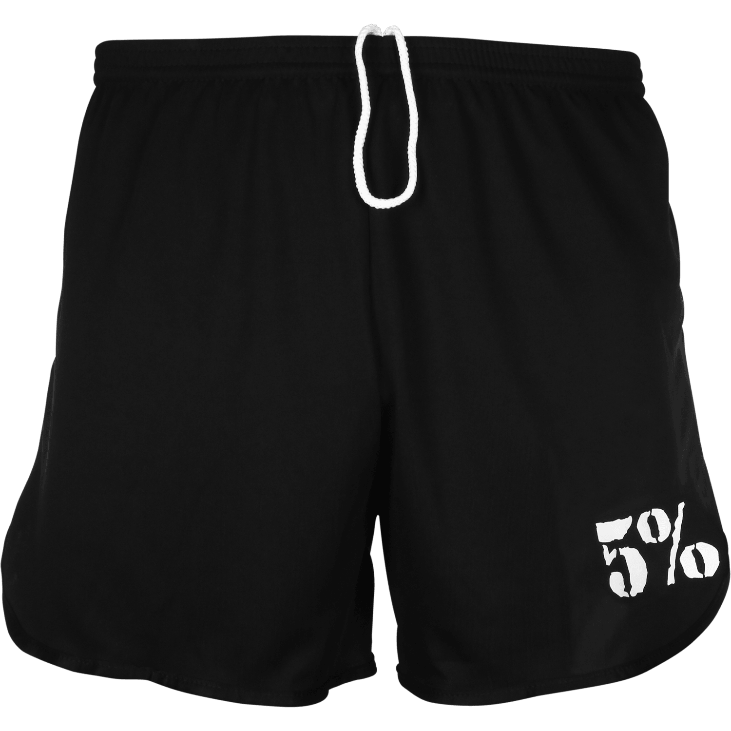 5% Black Running Shorts with White Lettering - 5% Nutrition