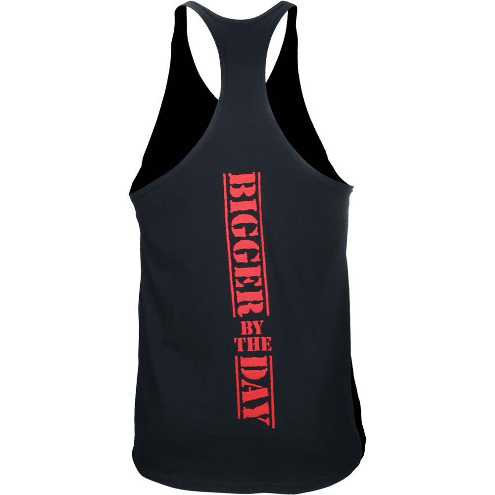 5%, Black Stringer Tank with Red Lettering - 5% Nutrition