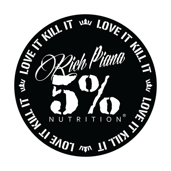 5% Brand Decal feat. LOVE IT KILL IT Border | 4-Inch Round (Black) - 5% Nutrition