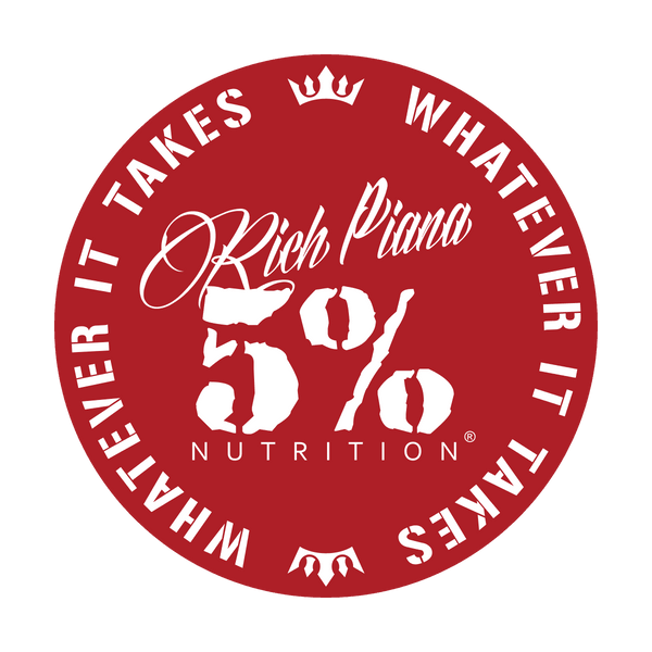 5% Brand Decal feat. WHATEVER IT TAKES Border | 4-Inch Round (Red) - 5% Nutrition