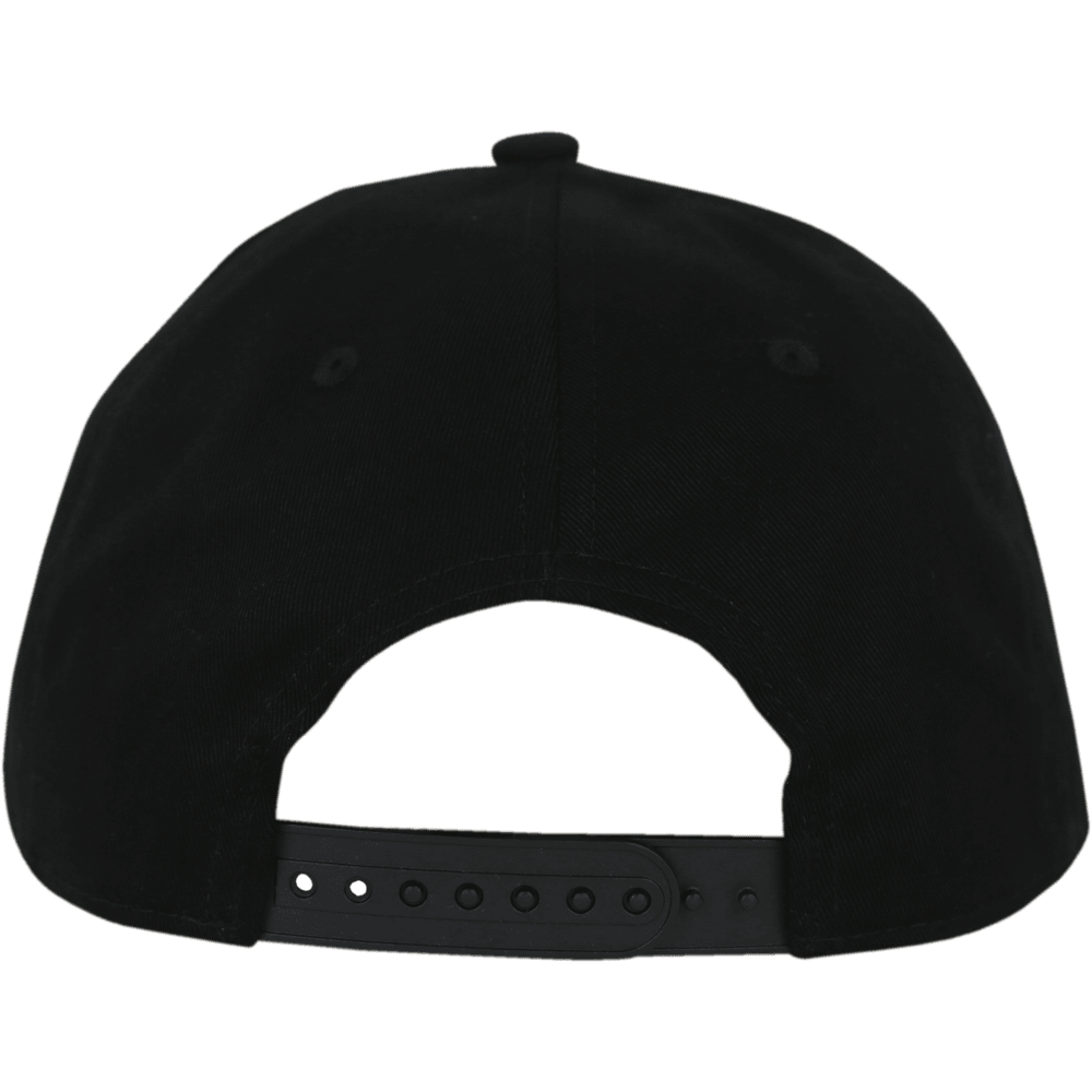 5% Flat Bill Hat, Black Hat with Red Lettering - 5% Nutrition