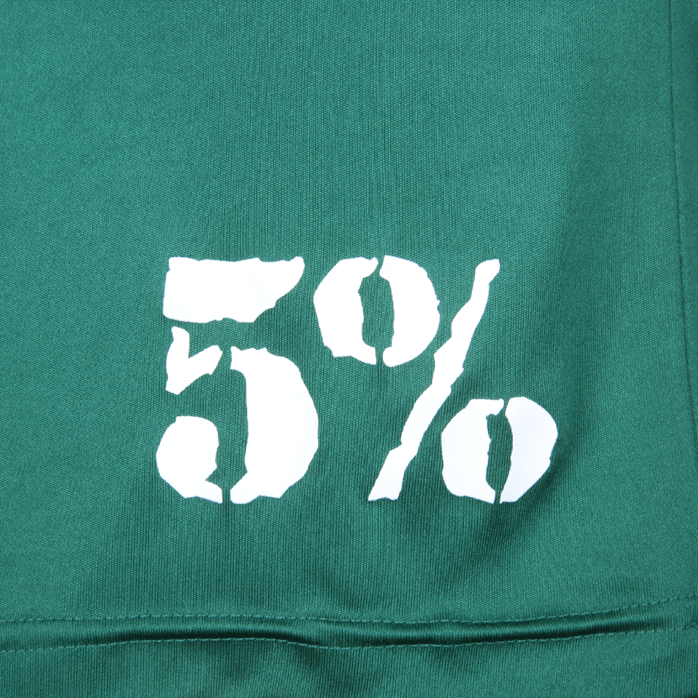 5% Green Shorts with White Lettering - 5% Nutrition