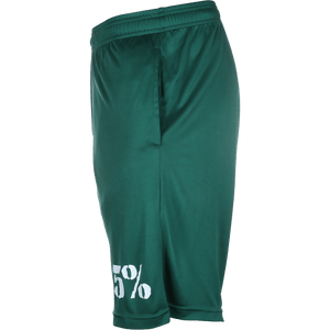 5% Green Shorts with White Lettering - 5% Nutrition