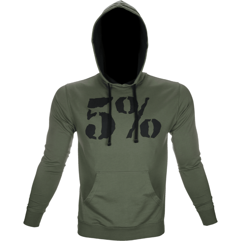 5% Military, Green Pullover Hoodie