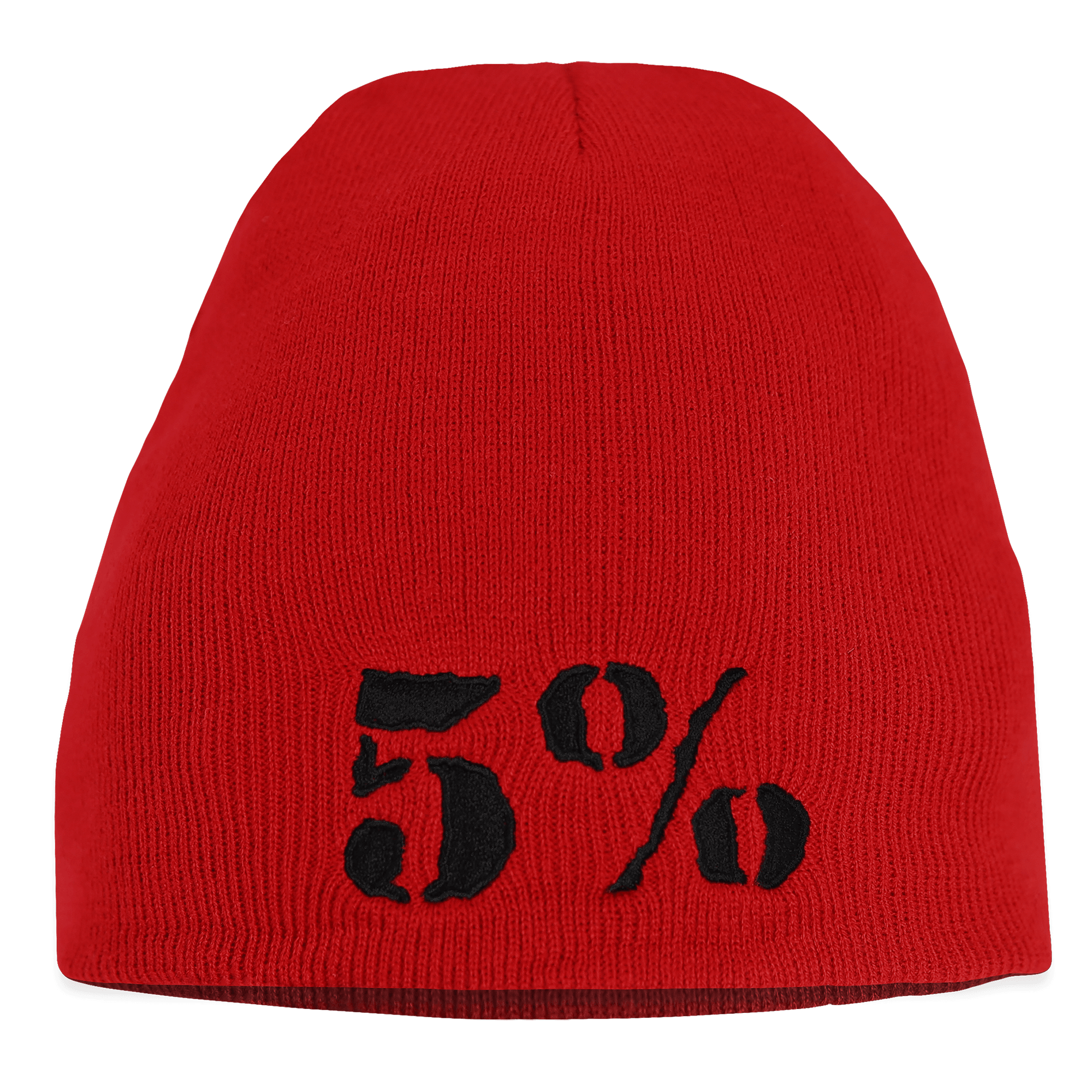 5% Red Beanie with Black Lettering - 5% Nutrition