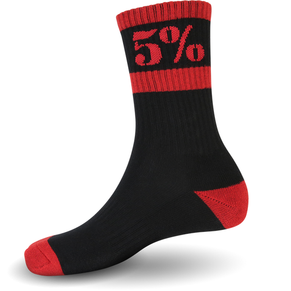 5% Red Crew Socks - 5% Nutrition