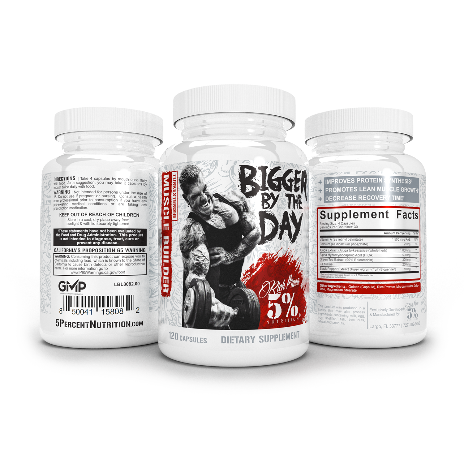 Bigger By The Day Muscle Builder with Turkesterone - 5% Nutrition