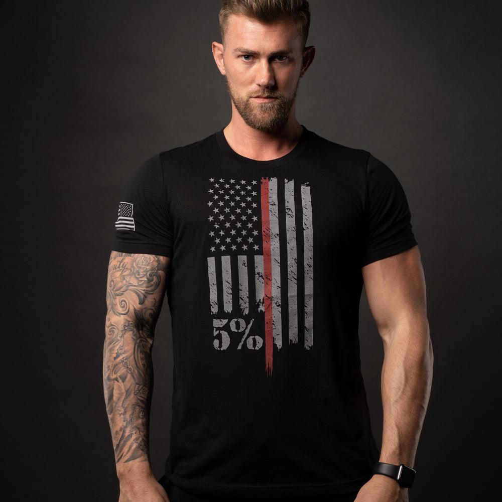 First Responder Thin Red Line T-Shirt - 5% Nutrition