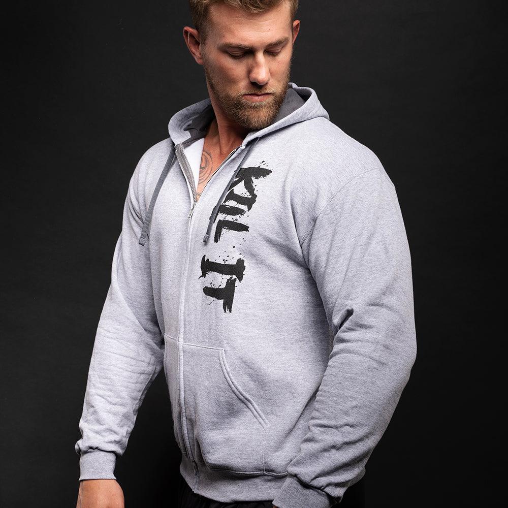 Kill It, Zip-Up Hoodie (Gray) - 5% Nutrition