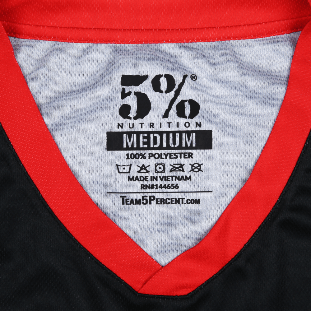 Love It Kill It, Black & Red Basketball Jersey - 5% Nutrition