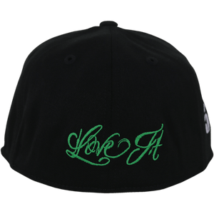 Love It Kill It, Black Hat with Green Lettering - 5% Nutrition