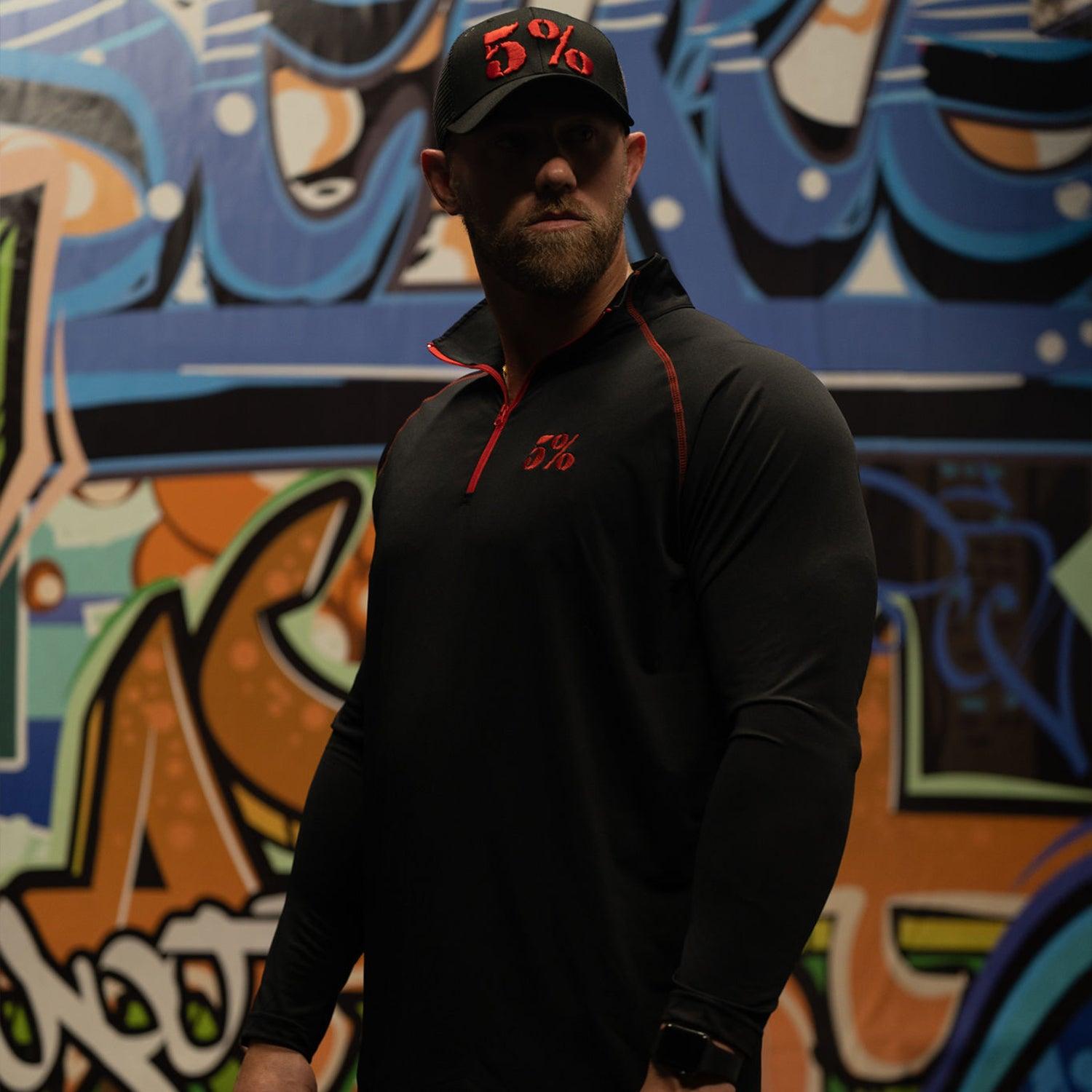 Love It Kill It, Black Long Sleeve Quarter Zip - 5% Nutrition