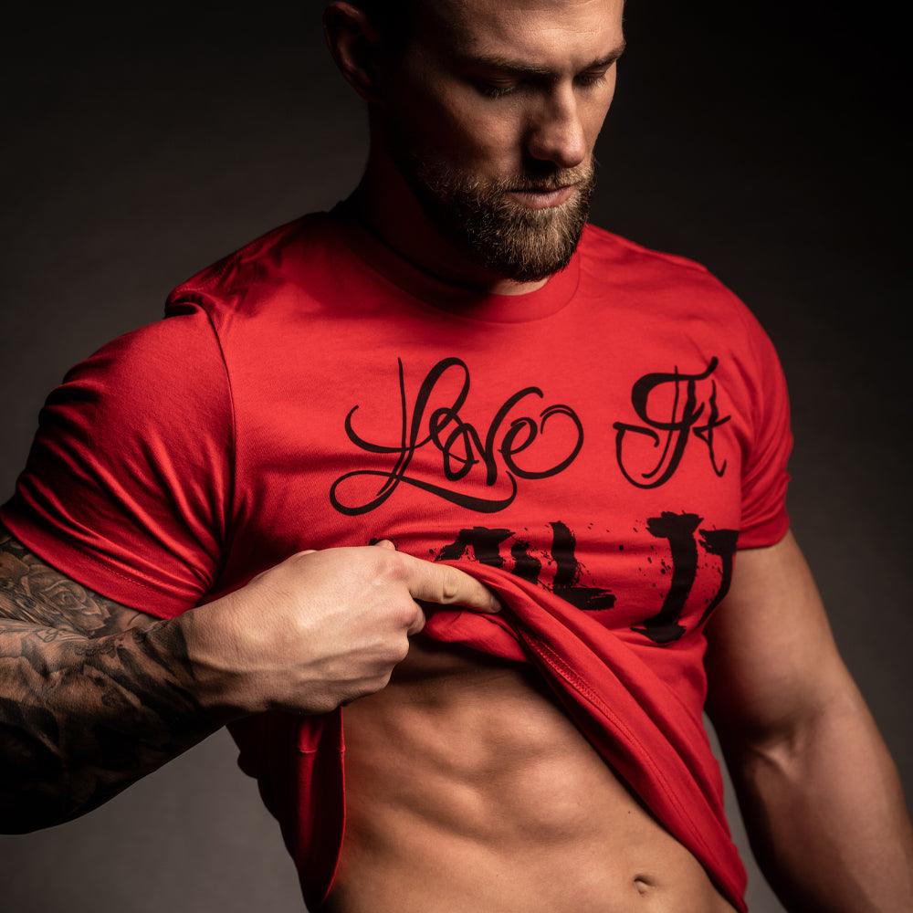 Love It Kill It, Red T-Shirt with Black Graphics - 5% Nutrition