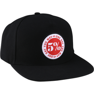 One Day You May, Black Hat with Patch - 5% Nutrition